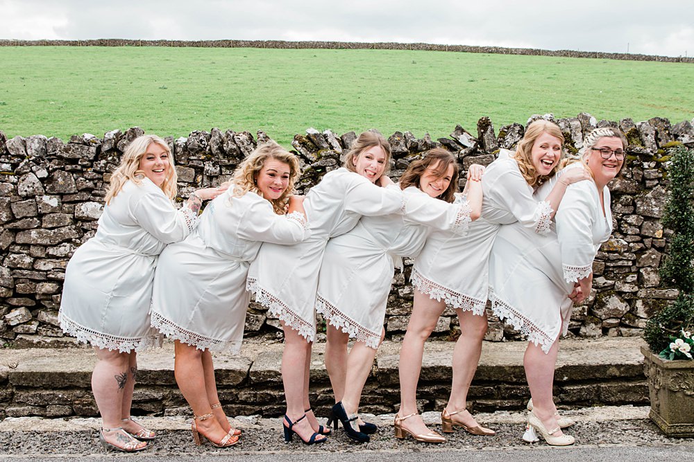 Bridesmaids Robes Vintage Glamour Wedding Charly Richards Photography