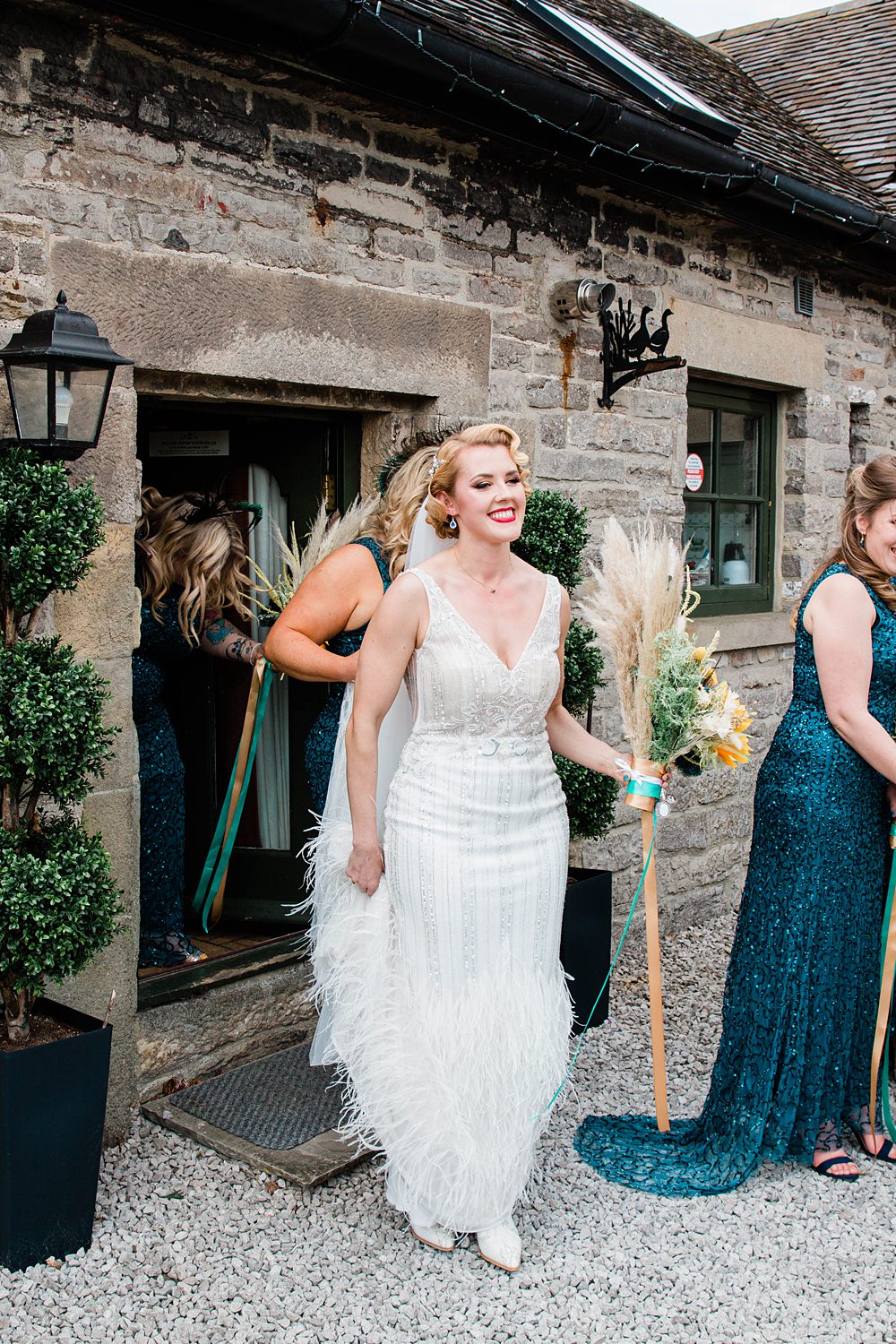 Dress Gown Bride Bridal Low Back Beaded Rosa Clara Vintage Glamour Wedding Charly Richards Photography