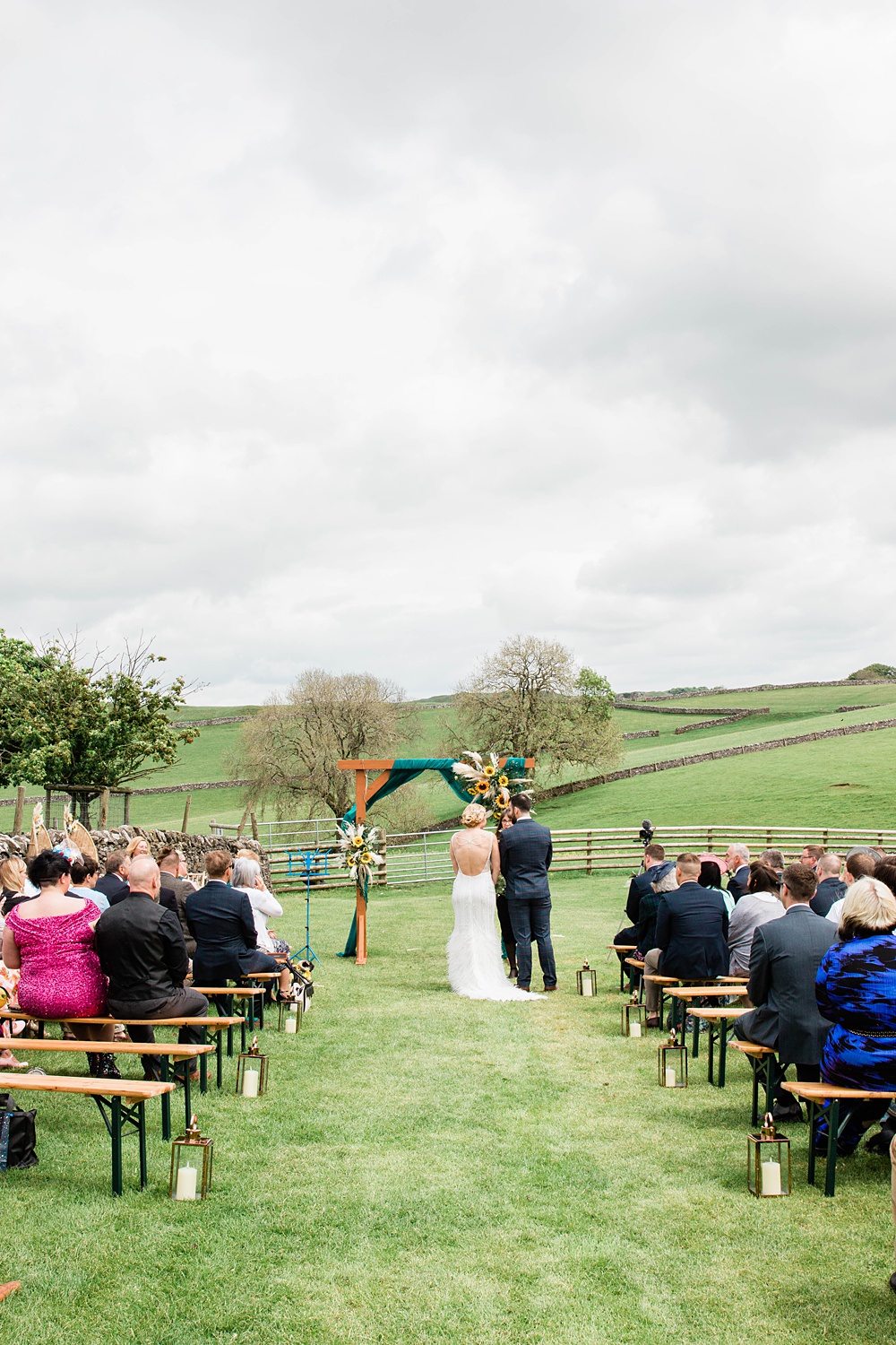 Outdoor Ceremony Arch Flowers Vintage Glamour Wedding Charly Richards Photography
