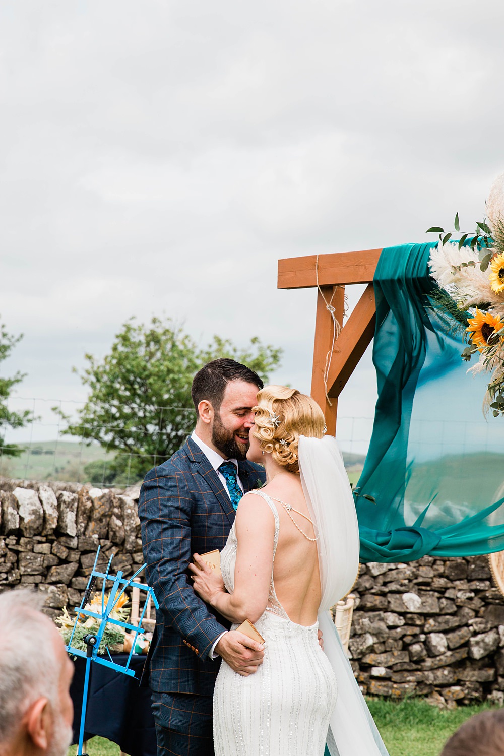 Outdoor Ceremony Arch Flowers Vintage Glamour Wedding Charly Richards Photography