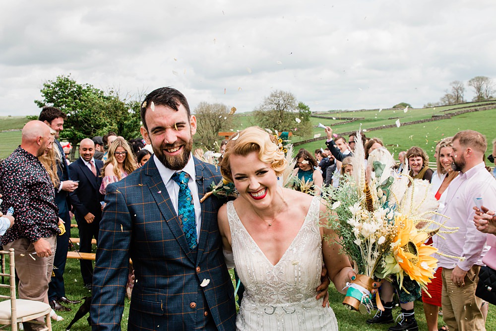 Confetti Throw Vintage Glamour Wedding Charly Richards Photography