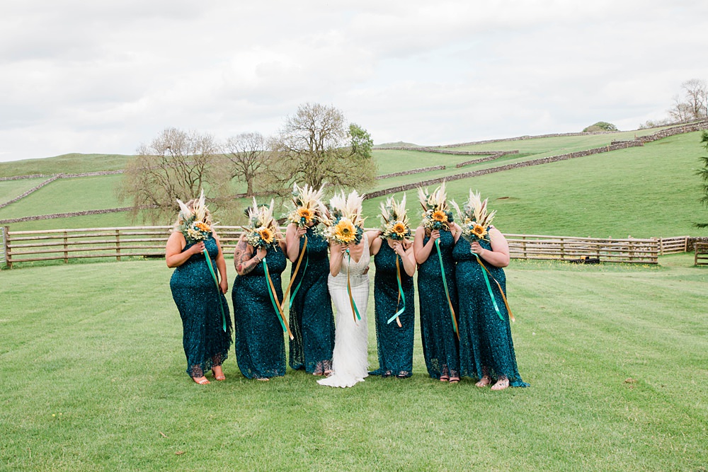 Sequin Bridesmaid Dresses Vintage Glamour Wedding Charly Richards Photography