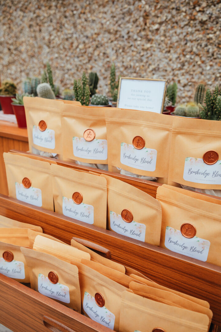 Winter Wedding Ideas Tea Favours Victoria Baker Weddings