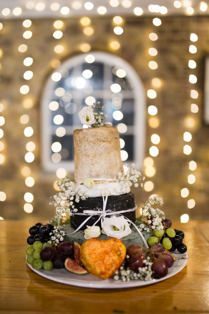Cheese Wedding Cake Flowers Fruit Ideas Florence Berry Photography