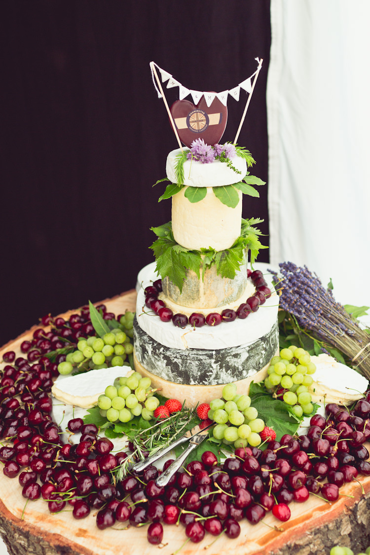 Cheese Wedding Cake Cherries Carly Bevan