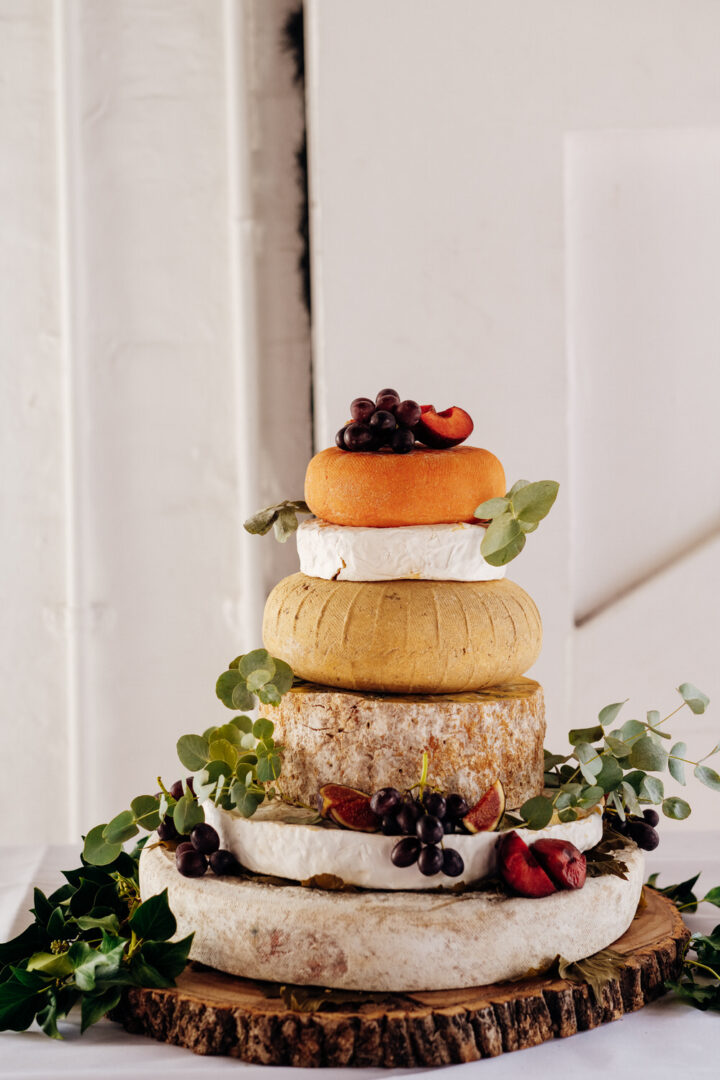 Cheese Wedding Cake Idea Greenery Marianne Chua Photography
