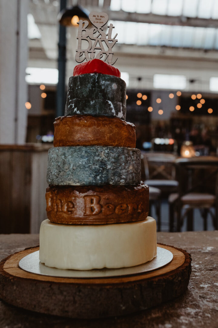 Cheese Wedding Cake Idea Pork Pie Layer Stevie Jay Photography