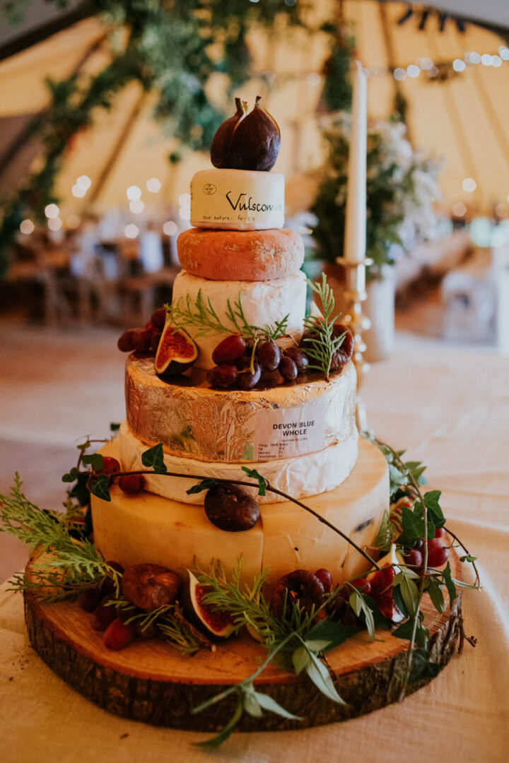 Cheese Wedding Cake Rustic Freckle Photography