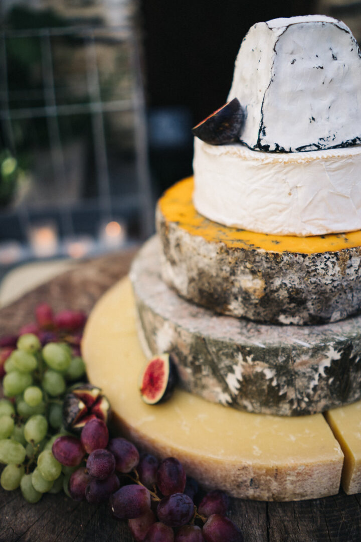 Cheese Wedding Tower Large Grapes Sally T Photography