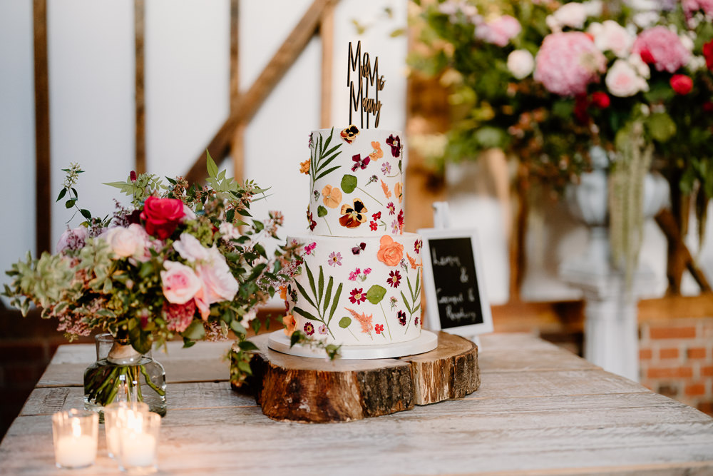 Cake Table Contemporary Countryside Wedding Steph Kiely Photography