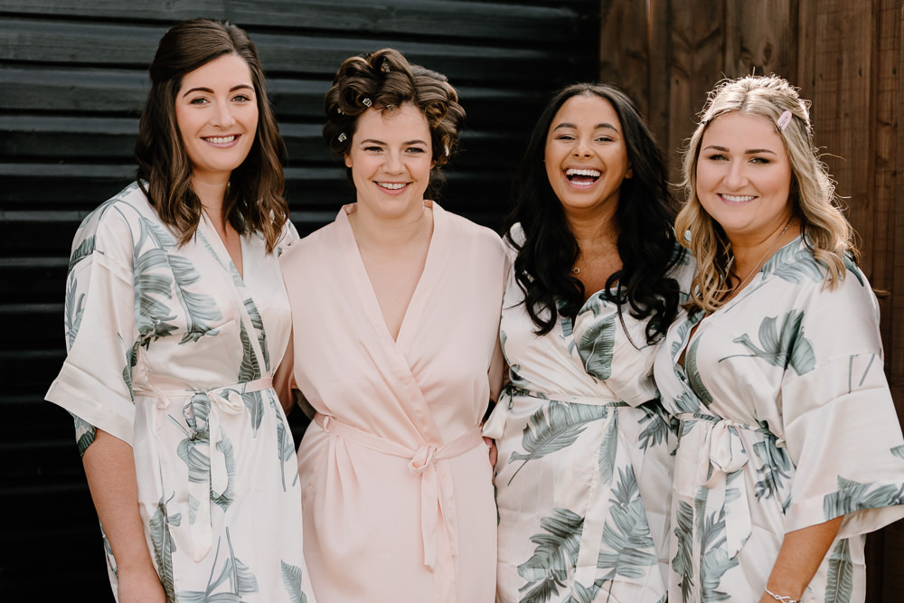 Bride Bridesmaid Robes Contemporary Countryside Wedding Steph Kiely Photography