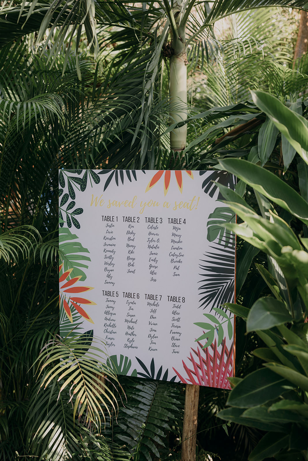 Tropical Table Plan Espacio Chechen Wedding Pablo Laguia