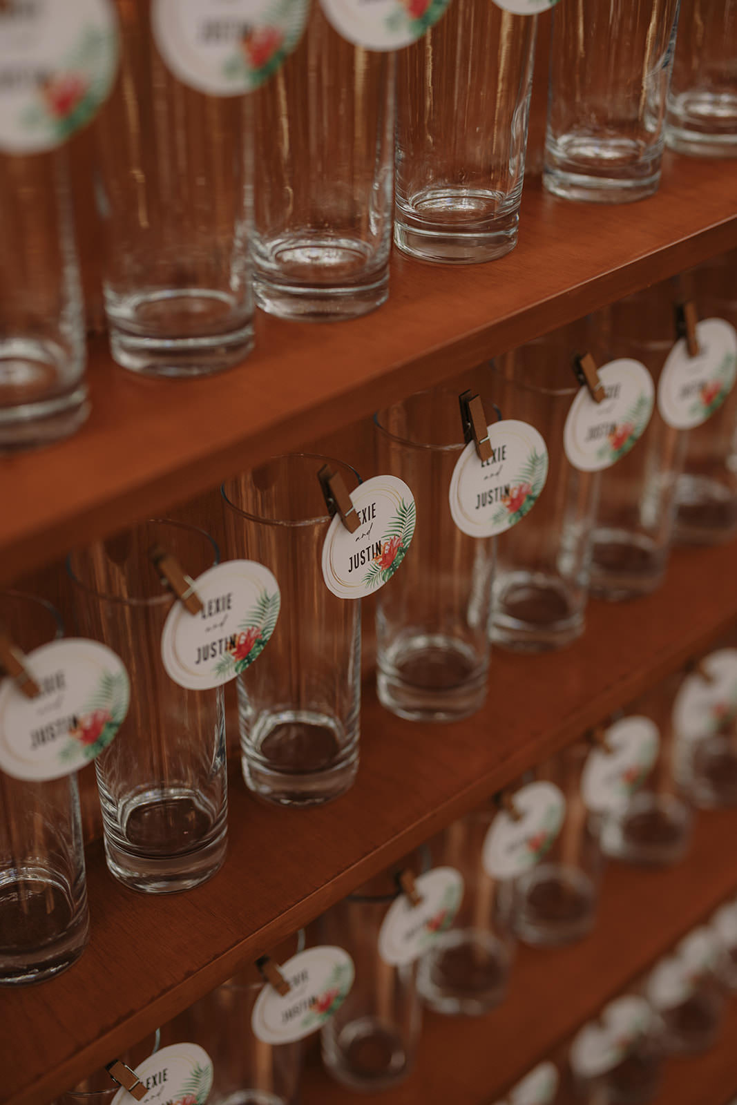 Favour Drink Glasses Wall Espacio Chechen Wedding Pablo Laguia