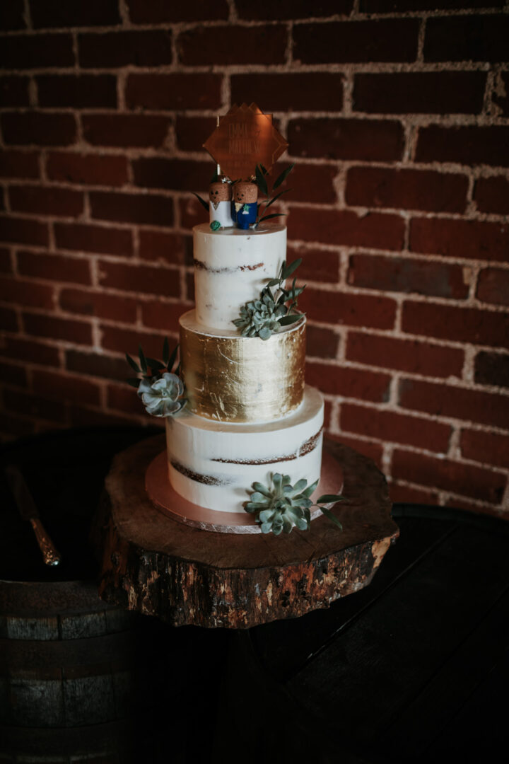 Gold Tier Wedding Cake Idea Paul Fuller Kent Photography