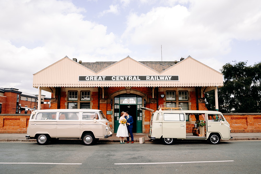VW Campervan Great Central Railway Wedding EKR Pictures