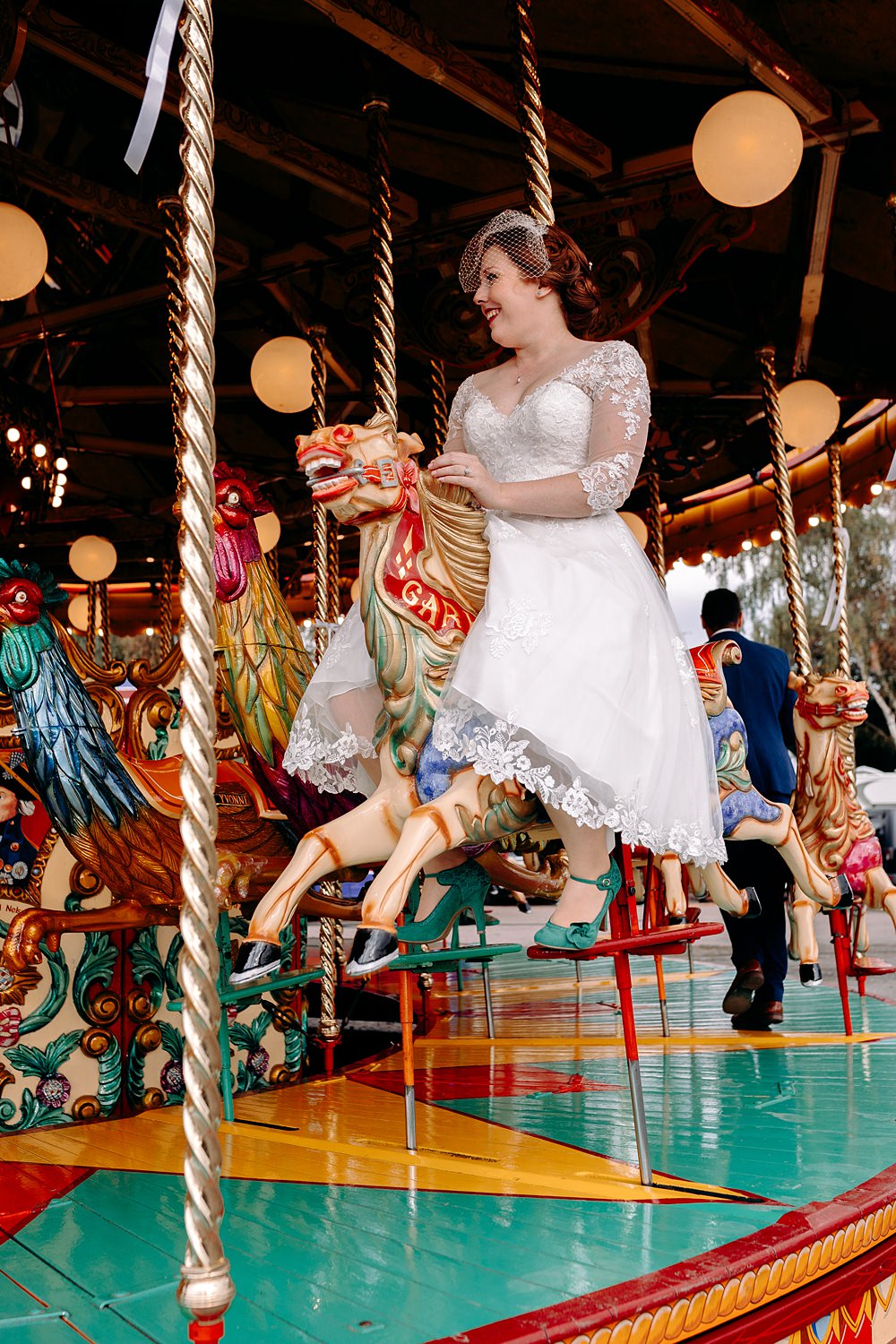 Vintage Fairground Ride Carousel Great Central Railway Wedding EKR Pictures