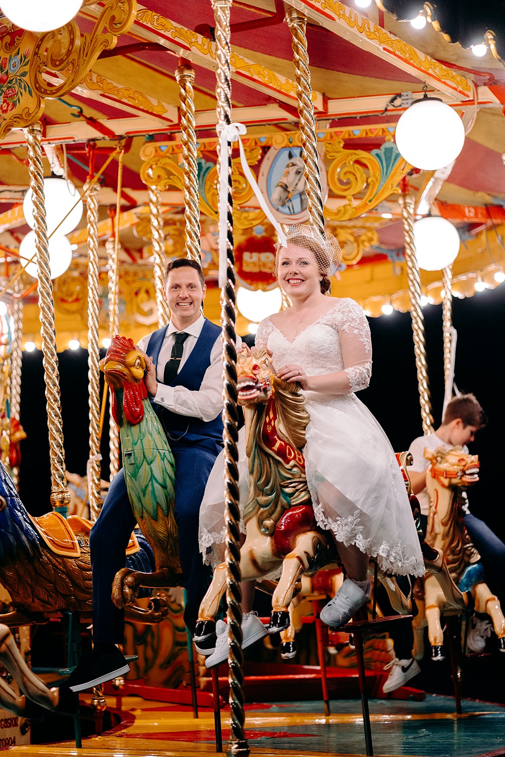 Vintage Fairground Ride Carousel Great Central Railway Wedding EKR Pictures