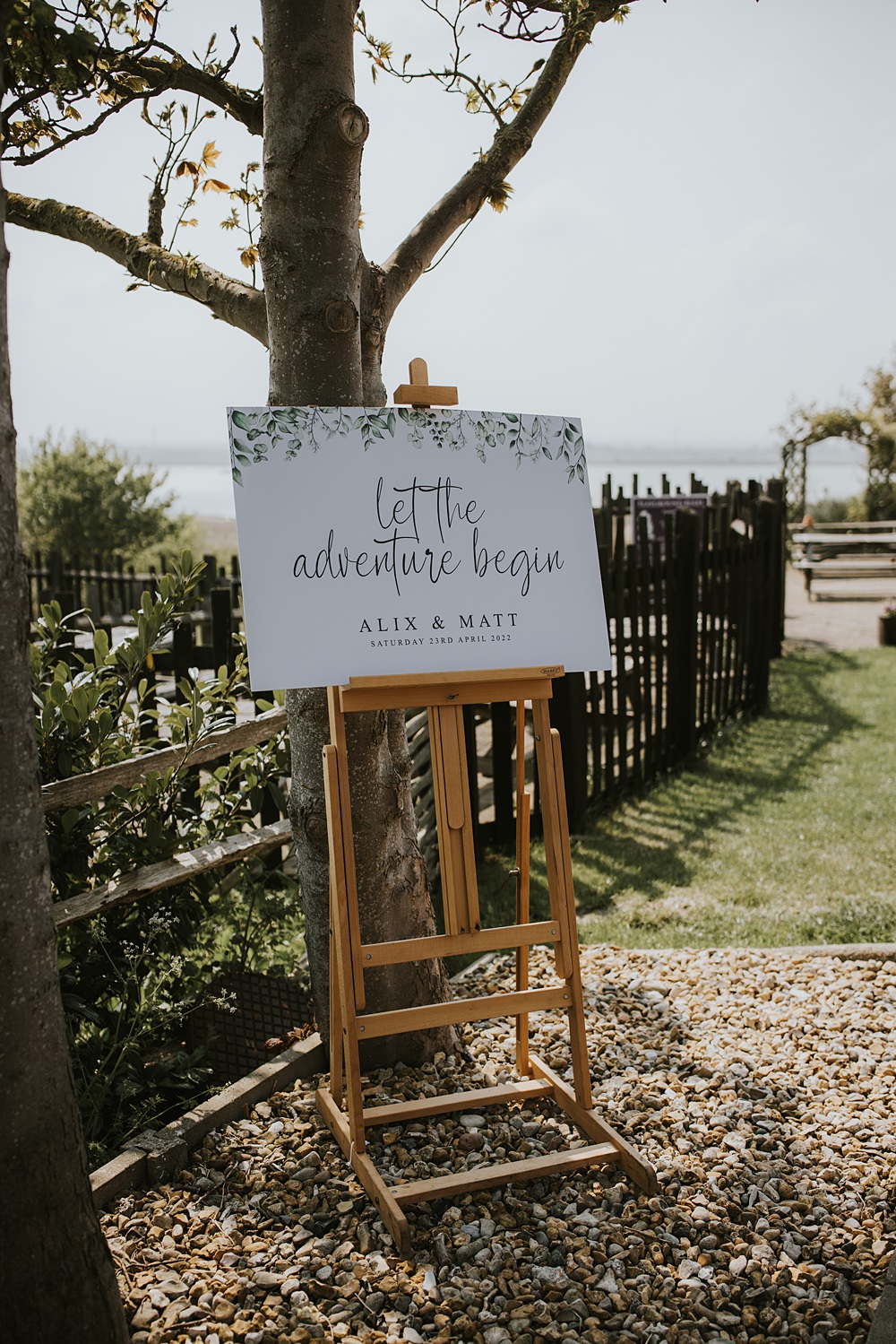 Welcome Sign Kent Coast Wedding Peter Reynolds Photography