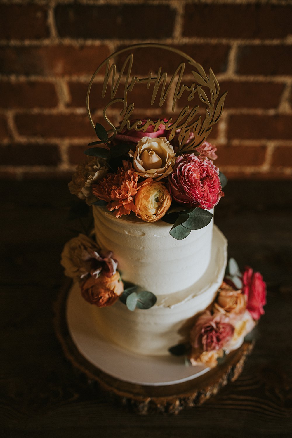 Buttercream Cake Flower Topper Laser Cut Wooden Kent Coast Wedding Peter Reynolds Photography