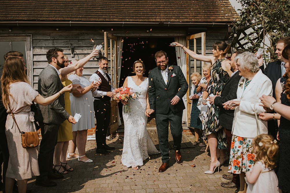 Confetti Throw Kent Coast Wedding Peter Reynolds Photography