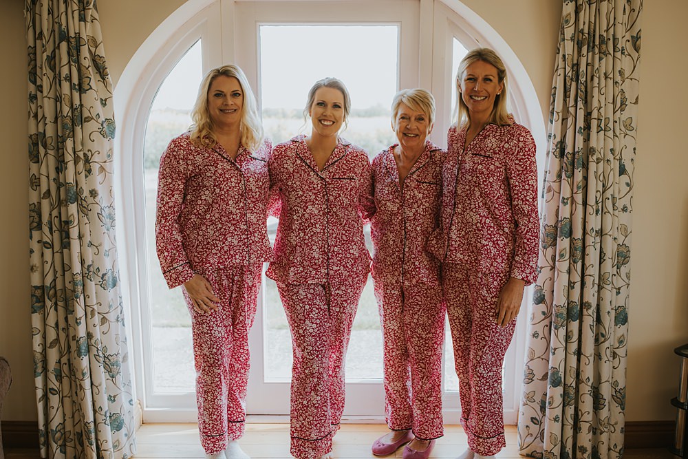 Bride Bridesmaid PJs Kent Coast Wedding Peter Reynolds Photography