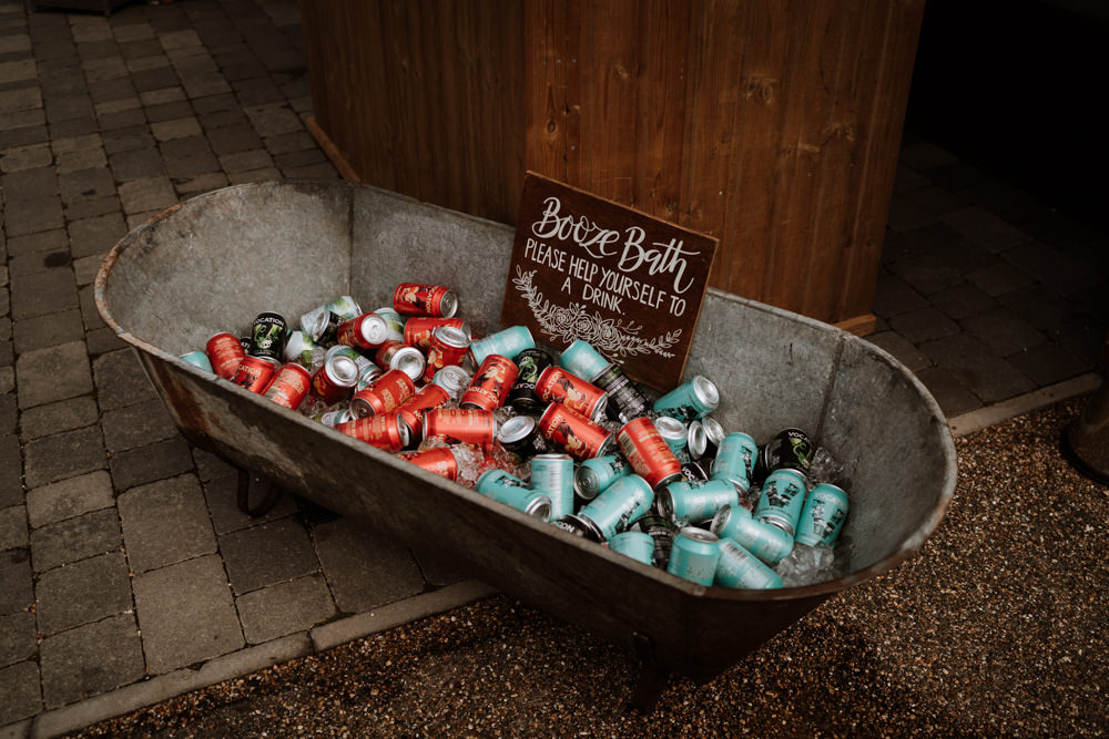 Booze Bath Kent Farm Barn Wedding Nicola Dawson Photography