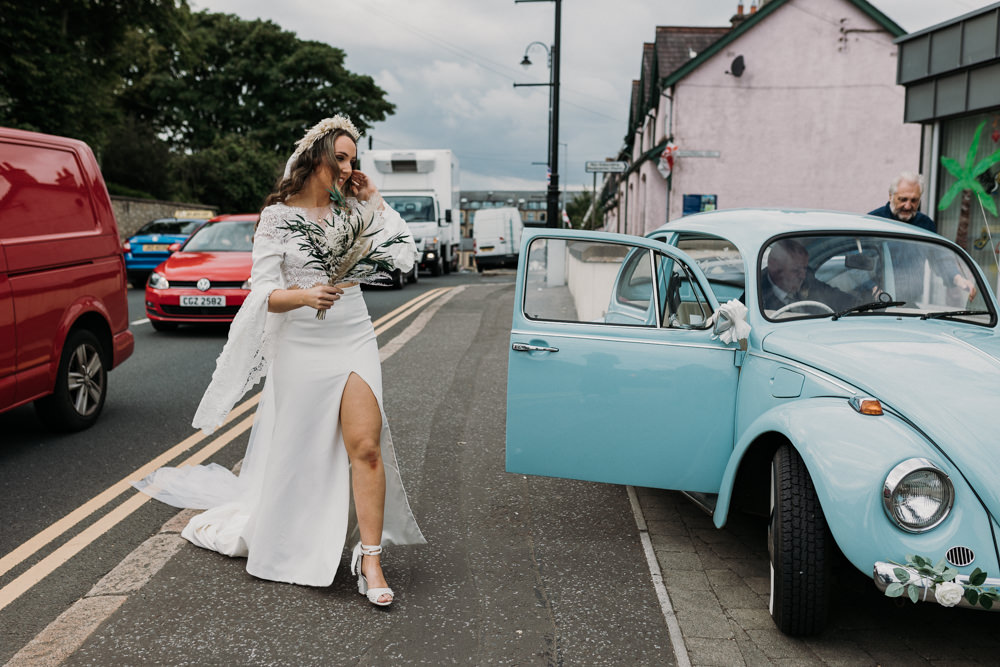 Beetle Blue Car Transport La Mon Hotel Spa Wedding Victoria Whiting Photography