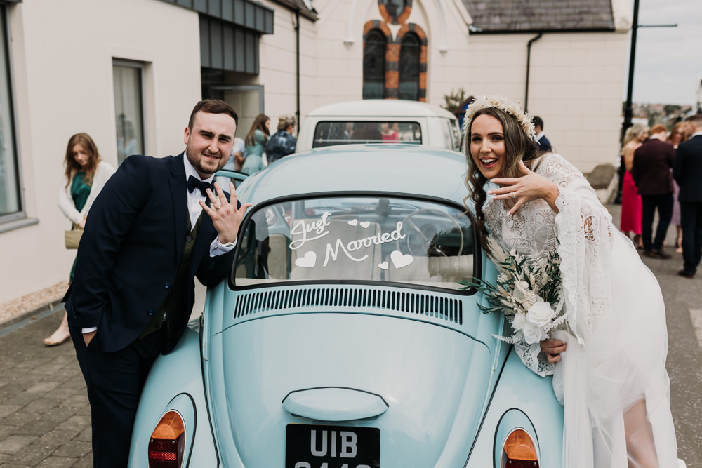 Blue Car Transport Beetle La Mon Hotel Spa Wedding Victoria Whiting Photography