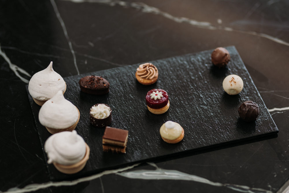 Mini Desserts La Mon Hotel Spa Wedding Victoria Whiting Photography