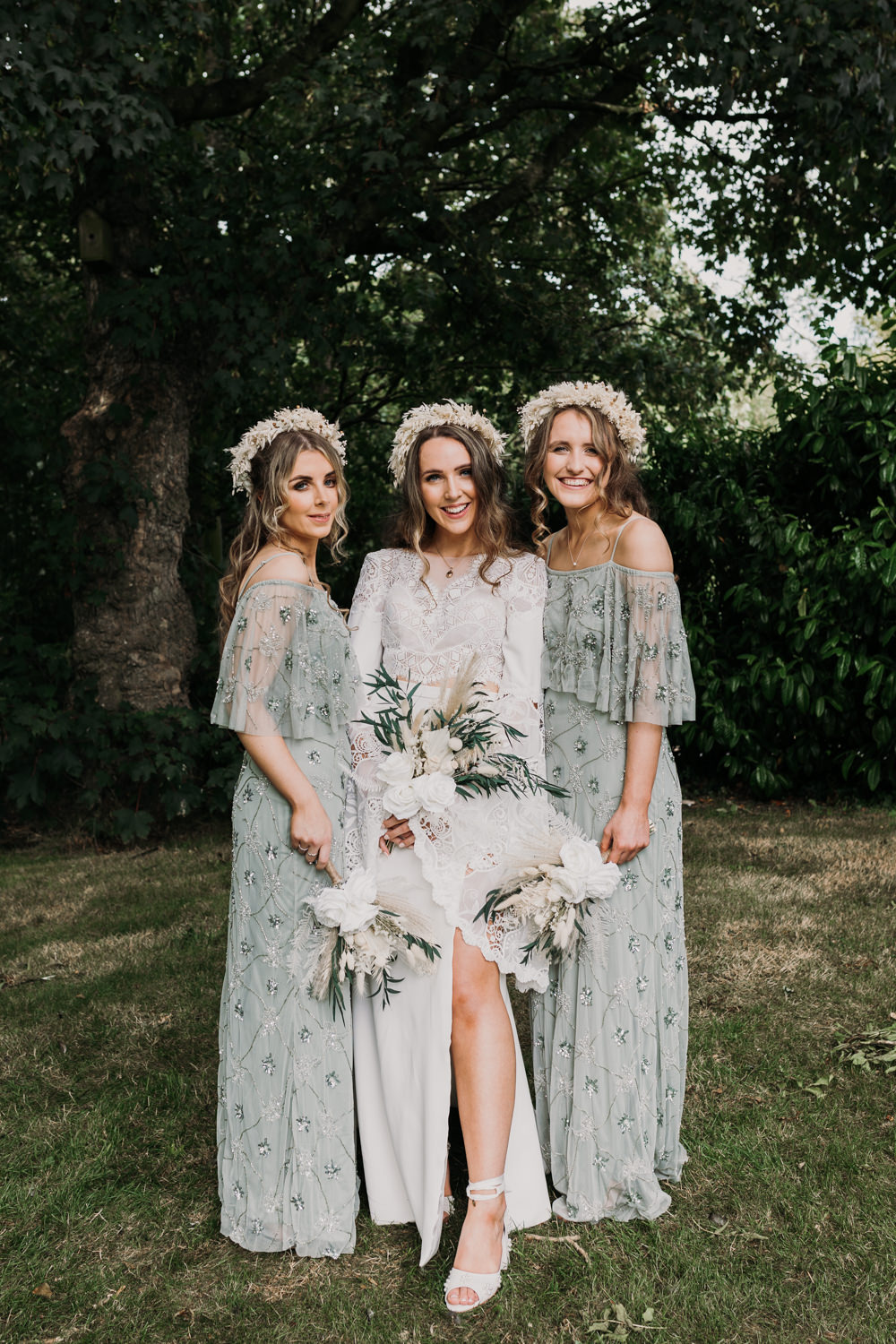 Green Sequin Bridesmaid Dresses La Mon Hotel Spa Wedding Victoria Whiting Photography