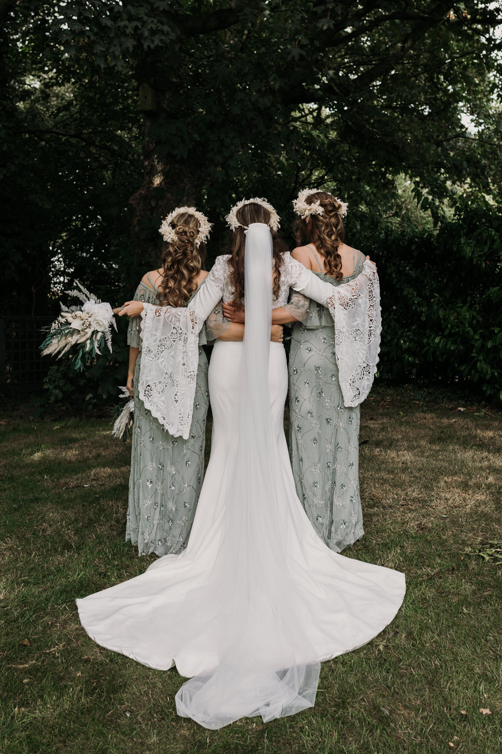 Green Sequin Bridesmaid Dresses La Mon Hotel Spa Wedding Victoria Whiting Photography