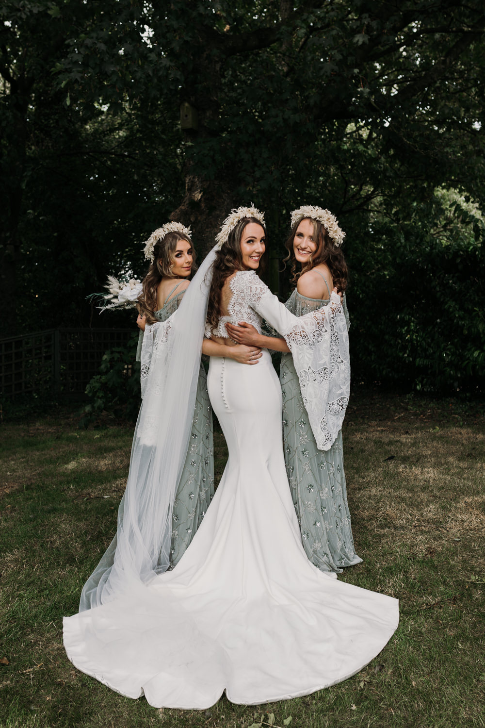 Green Sequin Bridesmaid Dresses La Mon Hotel Spa Wedding Victoria Whiting Photography