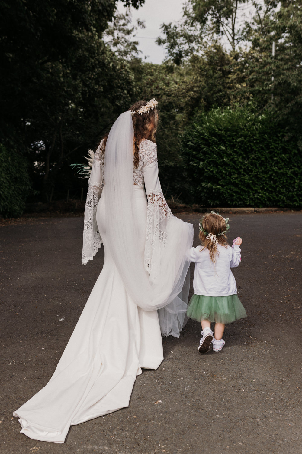 Flower Girl Green Skirt La Mon Hotel Spa Wedding Victoria Whiting Photography