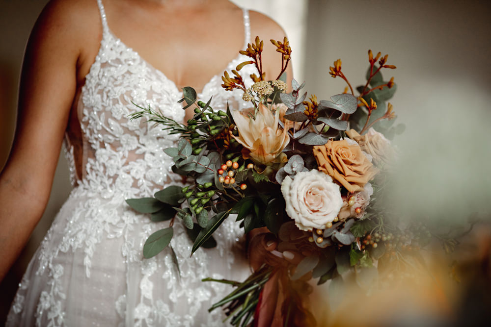 Bouquet Flowers Bride Bridal Toffee Rose Coral Berries Lincolnshire Country Estate Wedding HBA Photography