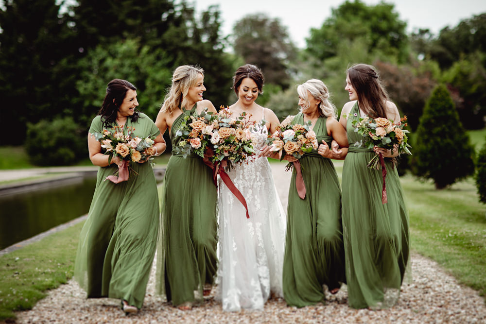 Green Bridesmaid Dresses Lincolnshire Country Estate Wedding HBA Photography