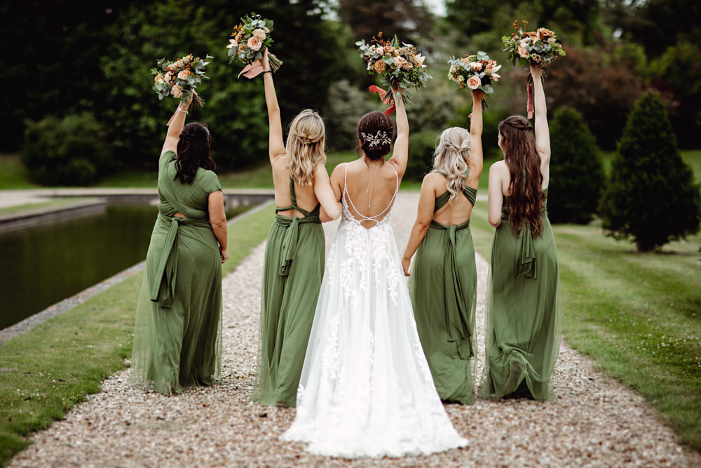 Green Bridesmaid Dresses Lincolnshire Country Estate Wedding HBA Photography