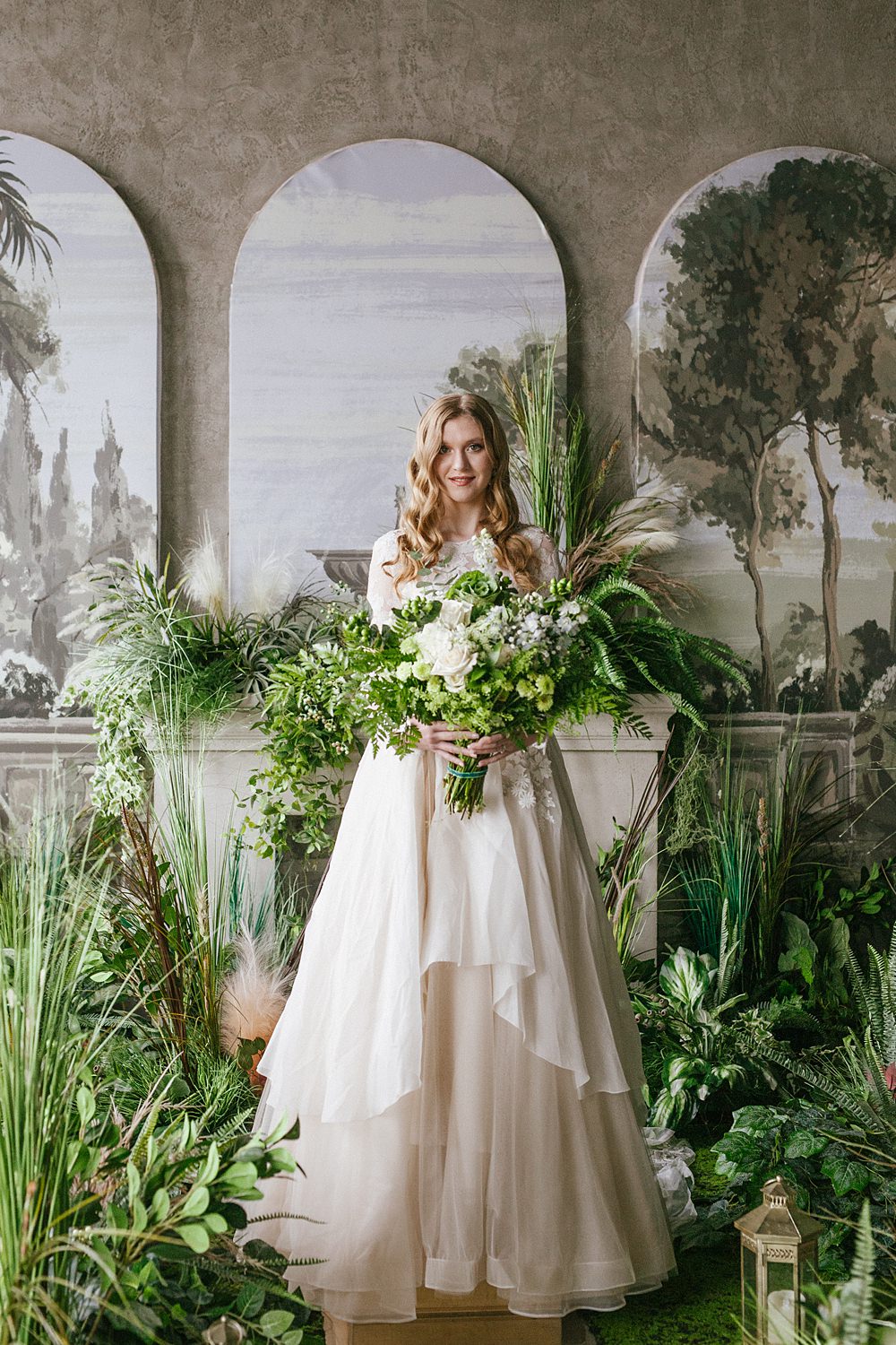 Dress Gown Bride Bridal Tier Skirt Loft Wedding Ideas Rosetta Li Weddings