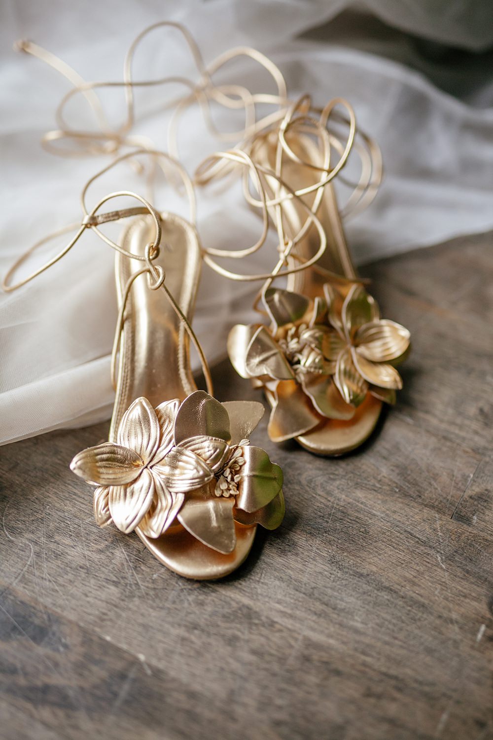Gold Floral Shoes Bride Loft Wedding Ideas Rosetta Li Weddings
