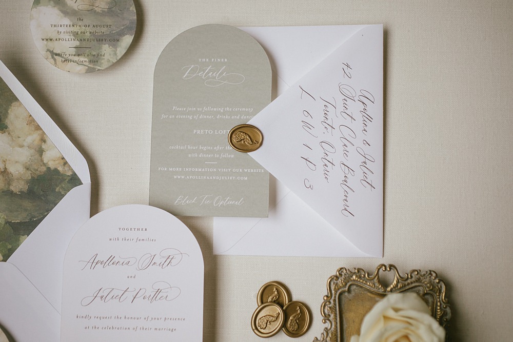 Grey White Floral Stationery Invite Wax Seal Calligraphy Loft Wedding Ideas Rosetta Li Weddings