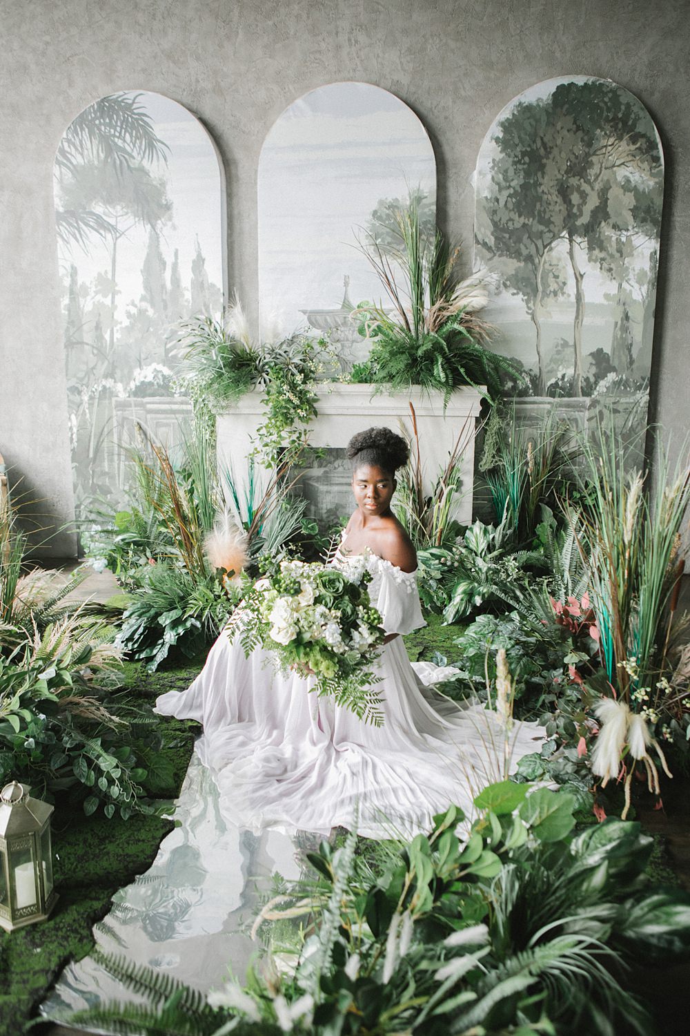 Greenery Plants Candles Room Decor Loft Wedding Ideas Rosetta Li Weddings
