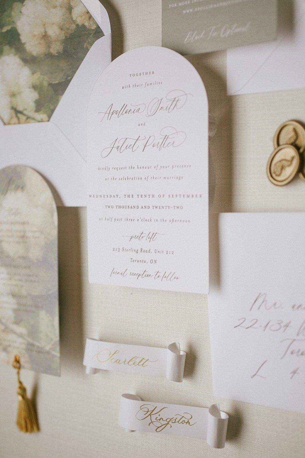 Grey White Floral Stationery Invite Wax Seal Calligraphy Loft Wedding Ideas Rosetta Li Weddings
