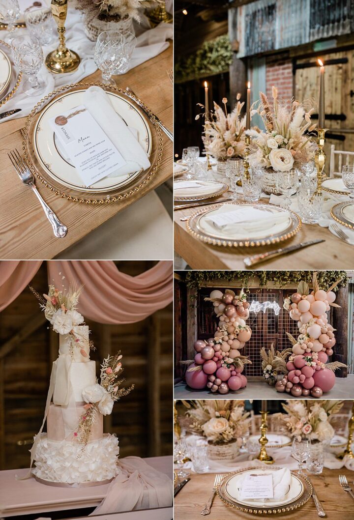 Pink Gold Winter Wedding Colours Becky Wright Photography