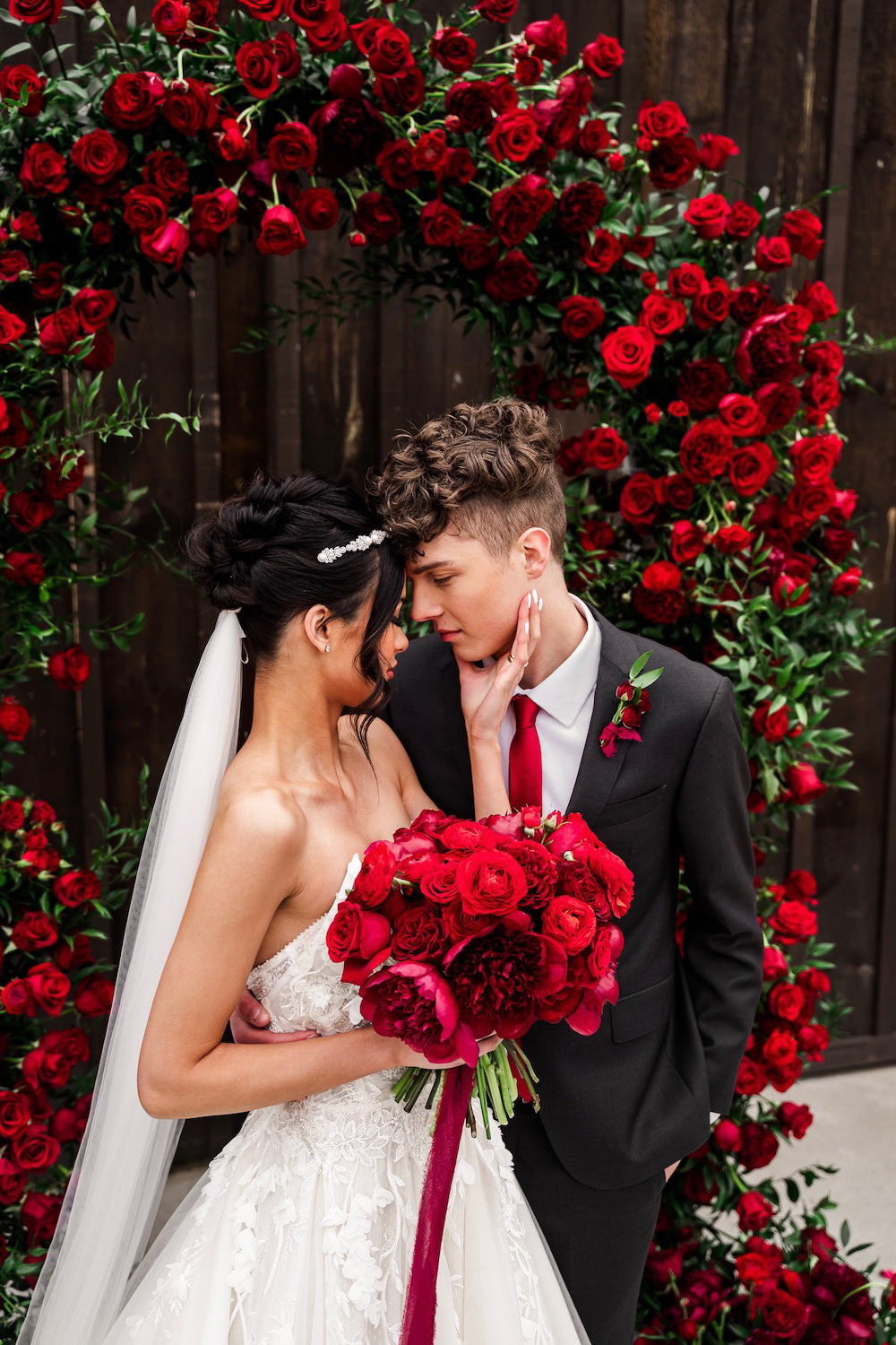 Red Rose Wedding Ideas Brandon and Serena Photography