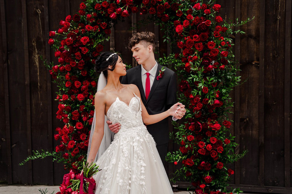 Red Rose Wedding Ideas Brandon and Serena Photography