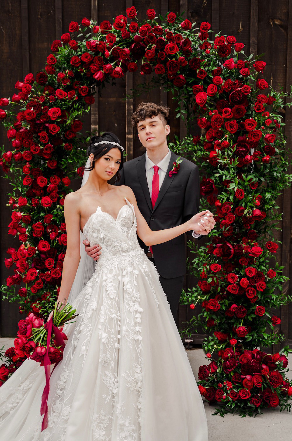 Red Rose Wedding Ideas Brandon and Serena Photography