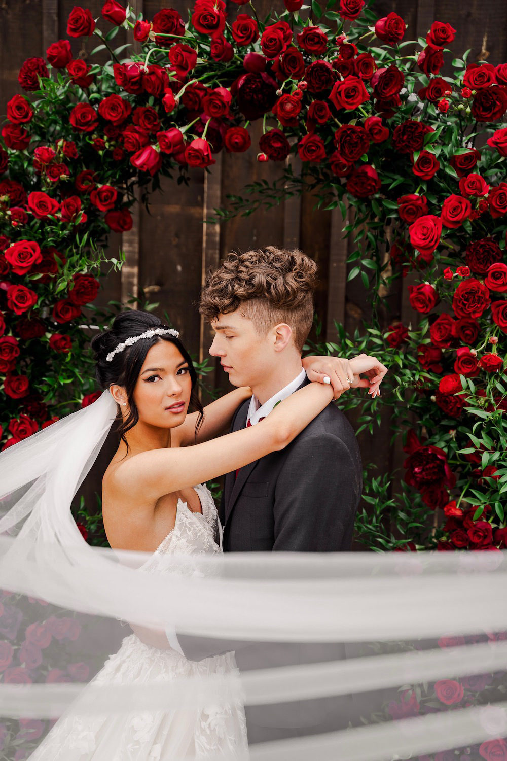 Red Rose Wedding Ideas Brandon and Serena Photography