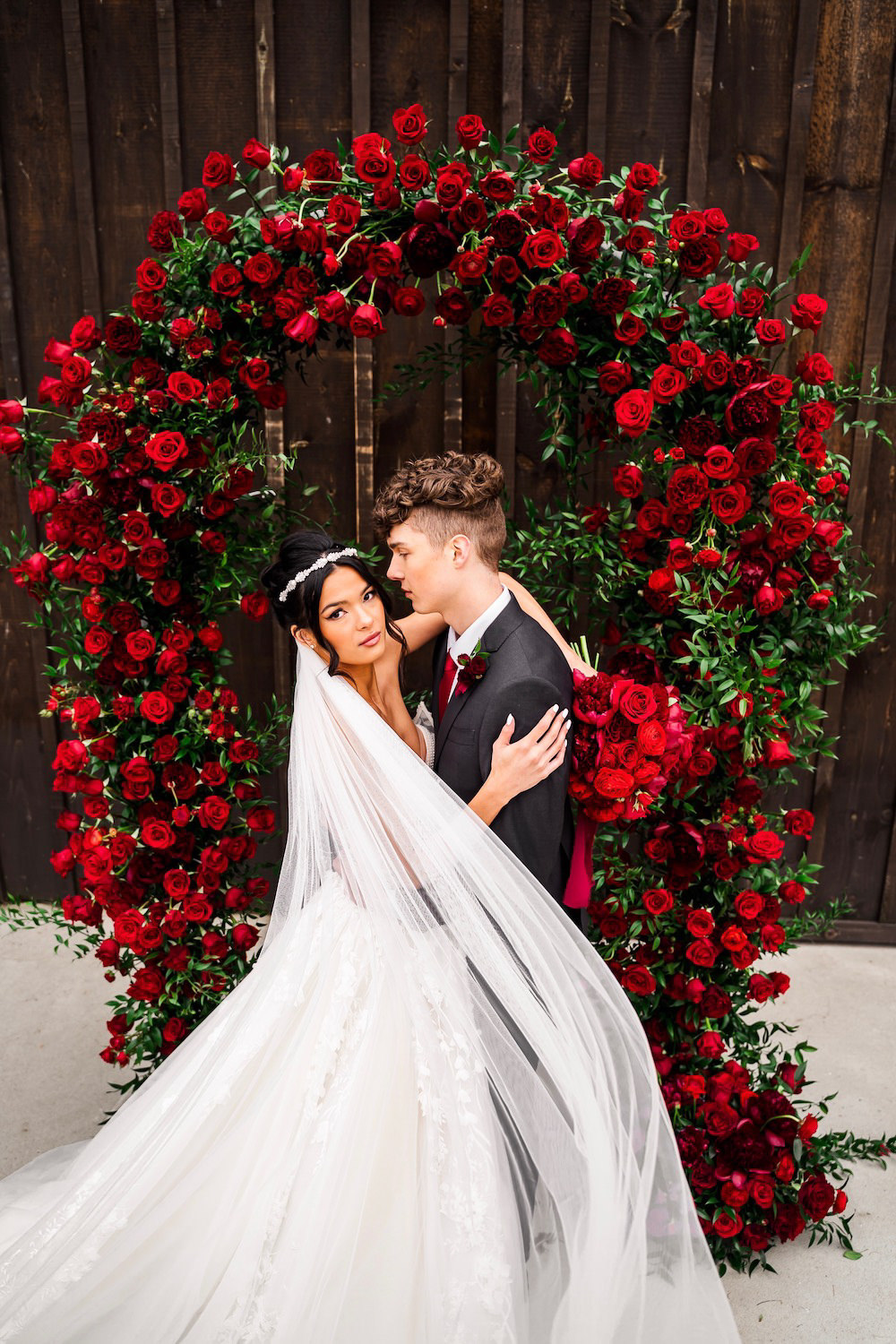 Red Rose Wedding Ideas Brandon and Serena Photography