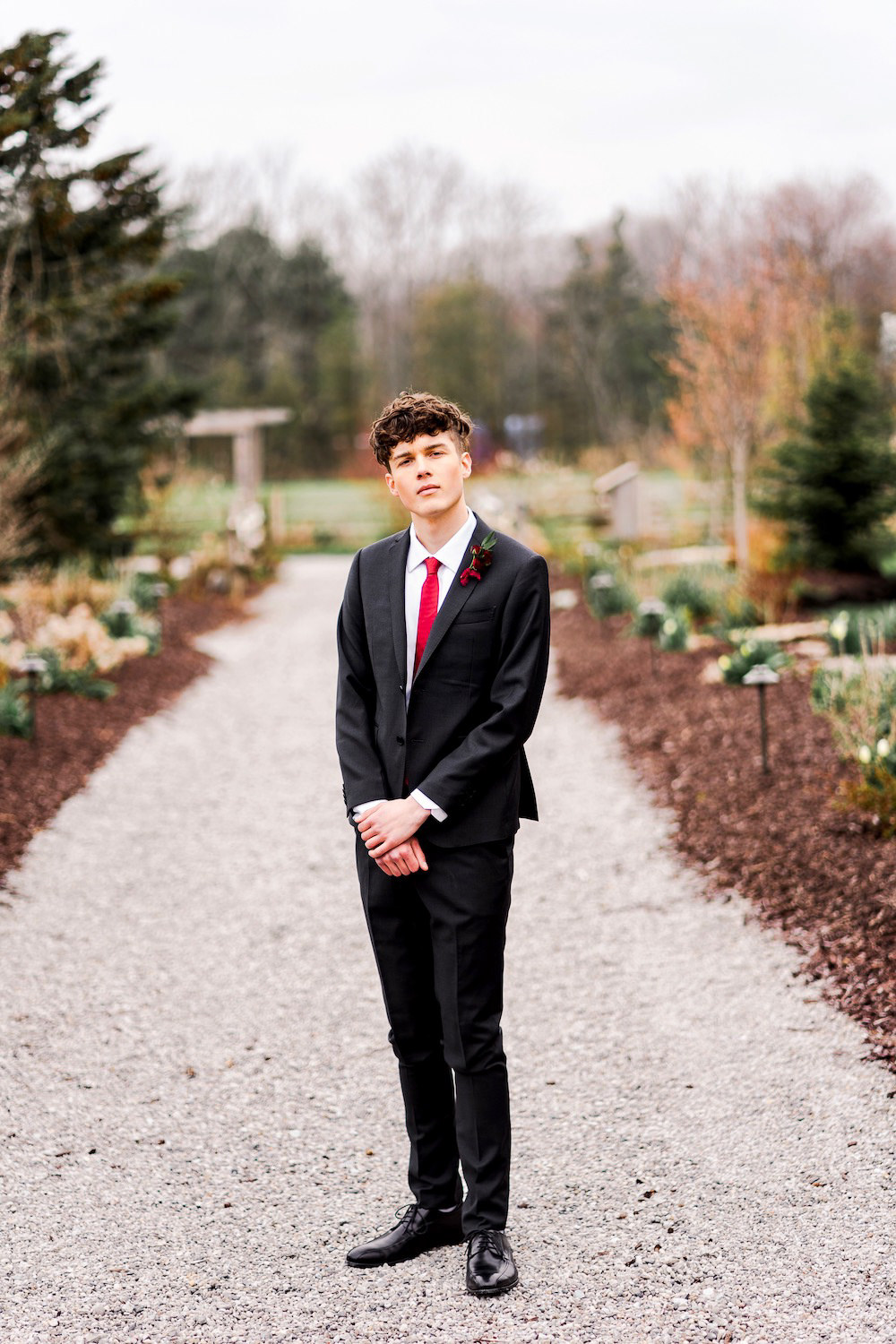 Black Suit Groom Tie Red Rose Wedding Ideas Brandon and Serena Photography