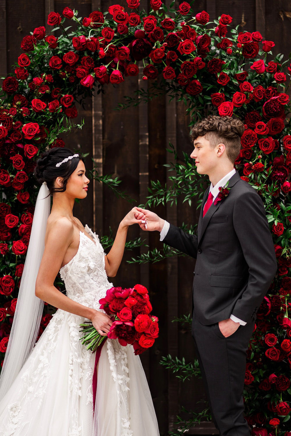 Red Rose Wedding Ideas Brandon and Serena Photography