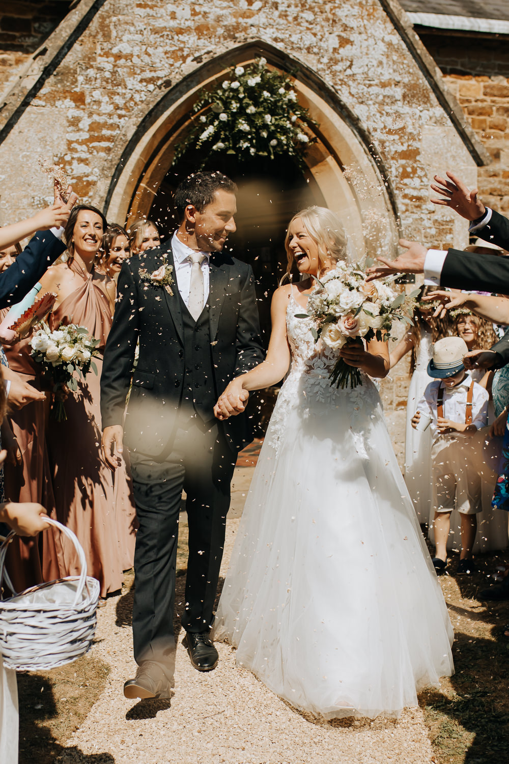 Confetti Throw Rousham House Wedding Wyldbee